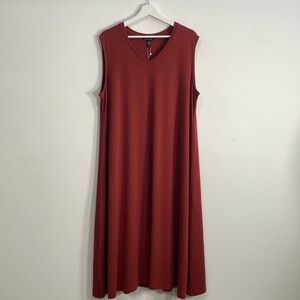 Eileen Fisher XL Jersey Knit Sleeveless Dress Lyocell Sustainable  NWT
